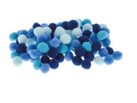 Pompony 10mm (100szt.) POM13 odcienie niebieskiego Brewis